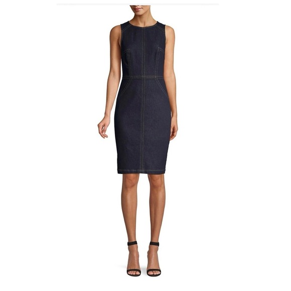 Trina Turk Dresses & Skirts - TRINA TURK Petit Rouge Dark Blue Sleeveless Denim Dress Size 8  MSRP $298.00‎